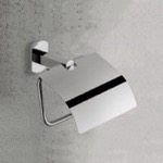 Gedy ED25-13 Polished Chrome Toilet Roll Holder With Cover